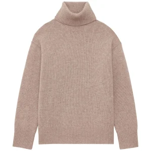 Online Ines de la Fressange Paris Aiden turtleneck sweater in beige wool and cashmere