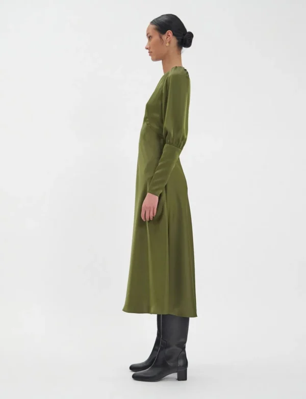 Discount Ines de la Fressange Paris Alberta khaki dress