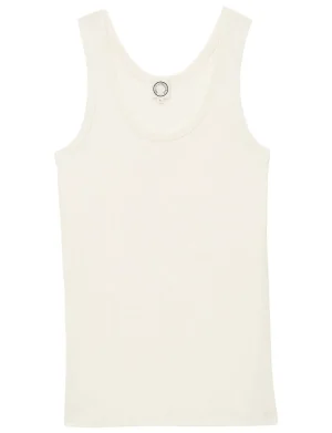 Clearance Ines de la Fressange Paris Amelie tank top in ivory jersey