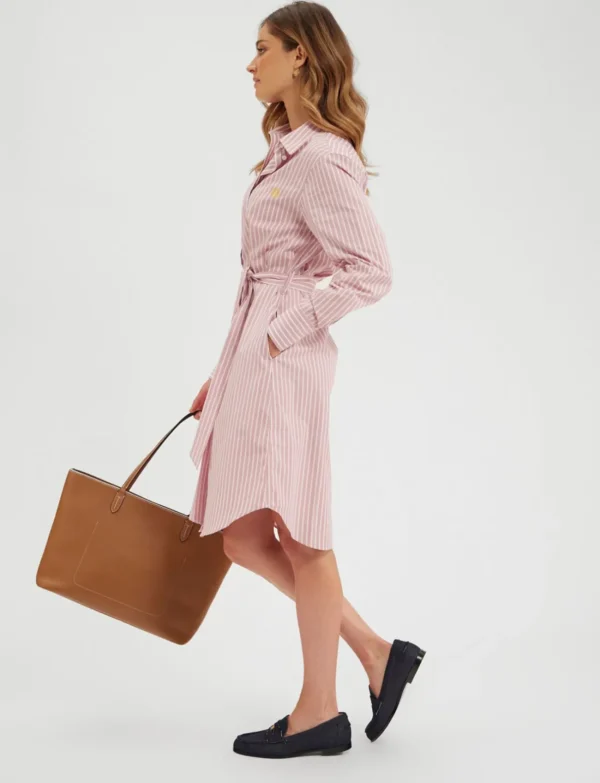 Clearance Ines de la Fressange Paris Amour white and pink shirt-dress