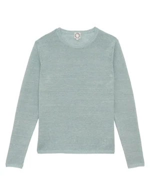 Sale Ines de la Fressange Paris Angelina fresh mint linen sweater