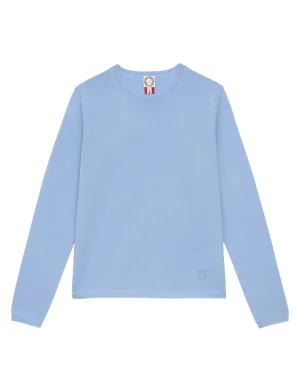 Hot Ines de la Fressange Paris Angelina light blue merino wool sweater