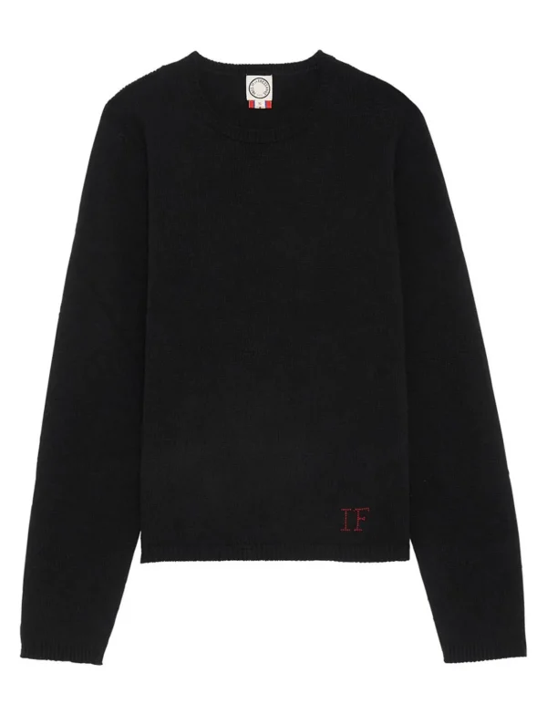 Cheap Ines de la Fressange Paris Angelina wool and cashmere sweater, black