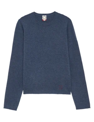 Cheap Ines de la Fressange Paris Angelina wool and cashmere sweater denim blue