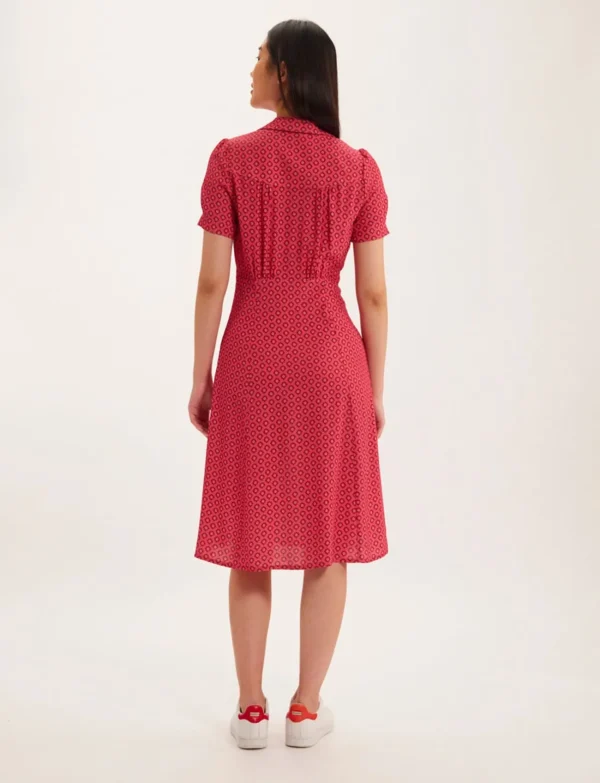 Best Ines de la Fressange Paris Angèle dress pink print fabric