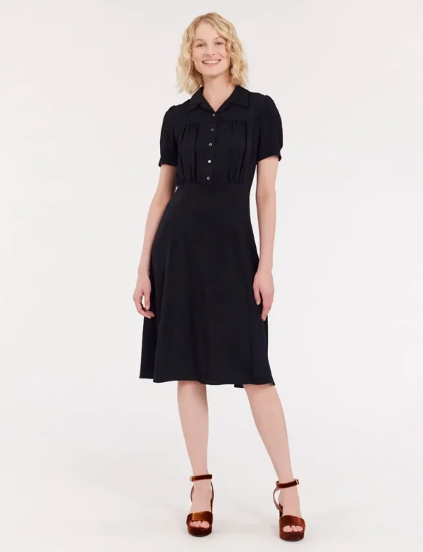 Shop Ines de la Fressange Paris Angèle navy blue dress