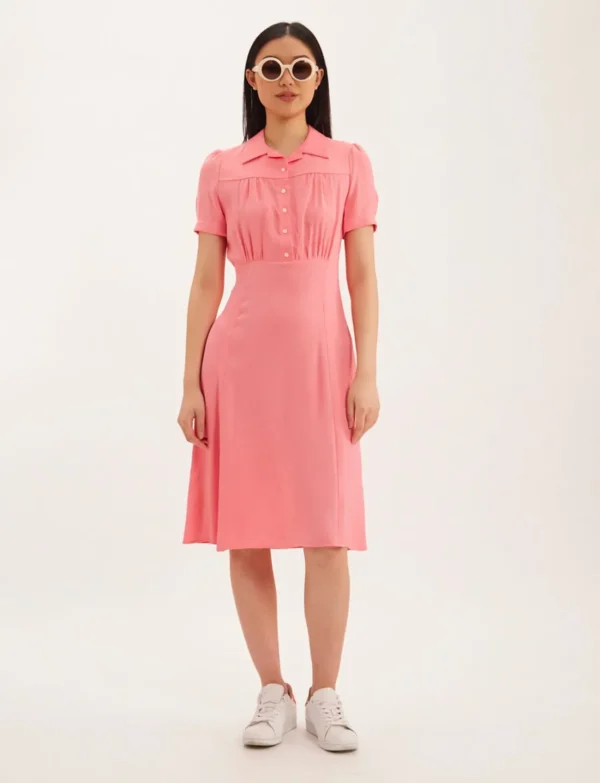 Discount Ines de la Fressange Paris Angèle pink dress