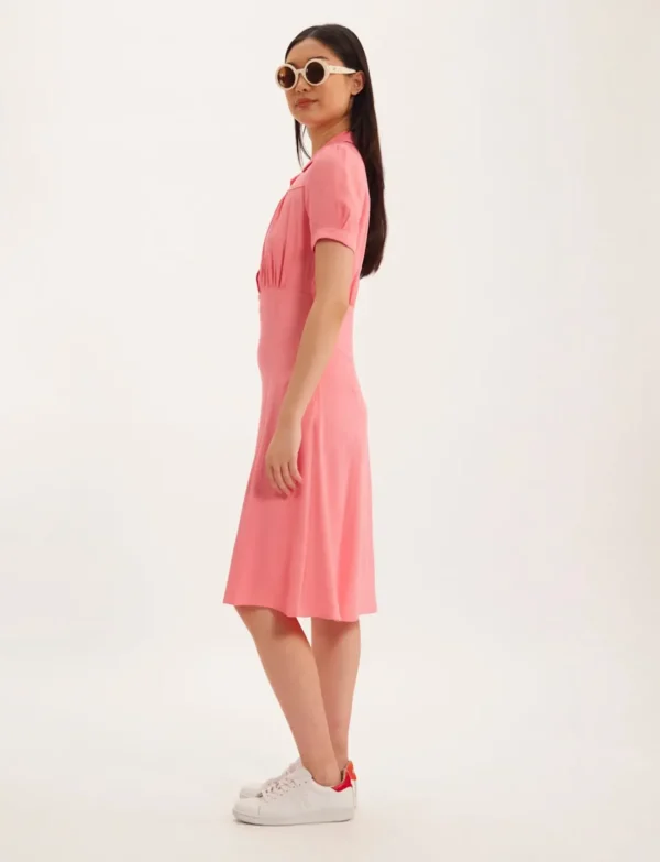 Discount Ines de la Fressange Paris Angèle pink dress