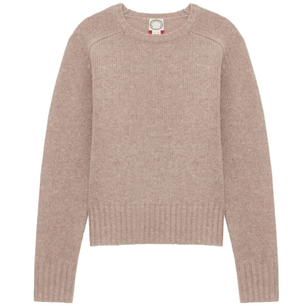 Outlet Ines de la Fressange Paris Arthur sweater in beige wool and cashmere