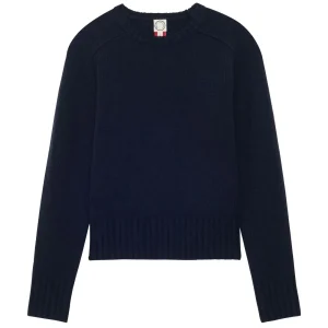 Best Sale Ines de la Fressange Paris Arthur sweater in navy wool and cashmere