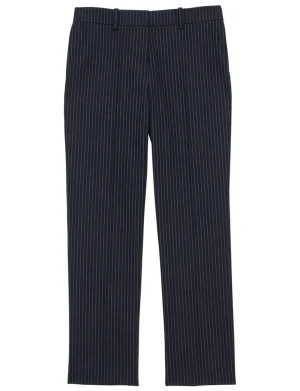 Best Sale Ines de la Fressange Paris Audrey Navy pants with fine stripes