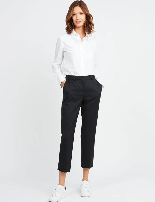 Discount Ines de la Fressange Paris Audrey pants navy wool fine