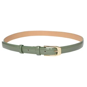 Store Ines de la Fressange Paris Aurelia almond green patent leather belt