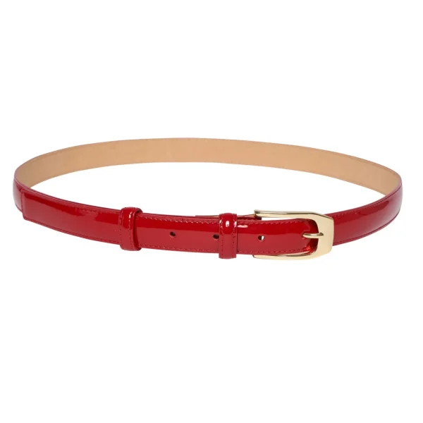 Sale Ines de la Fressange Paris Aurelia red patent leather belt