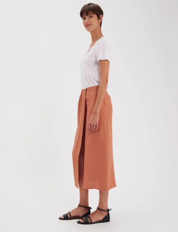 Cheap Ines de la Fressange Paris Aurélie linen skirt