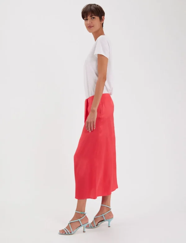 Shop Ines de la Fressange Paris Aurélie pink skirt