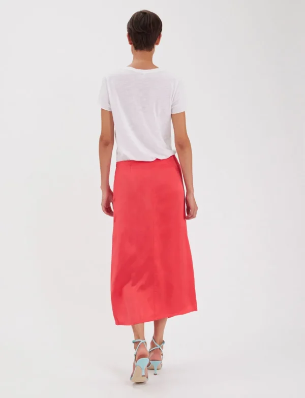 Shop Ines de la Fressange Paris Aurélie pink skirt