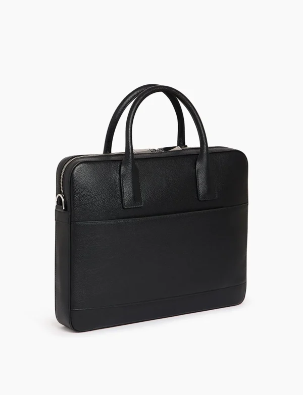 Clearance Ines de la Fressange Paris Black briefcase Ines x Le Tanneur