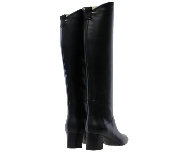 Best Ines de la Fressange Paris Black leather heeled boots