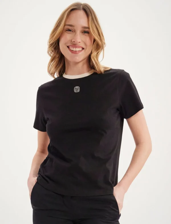 Sale Ines de la Fressange Paris Black Oscar T-shirt