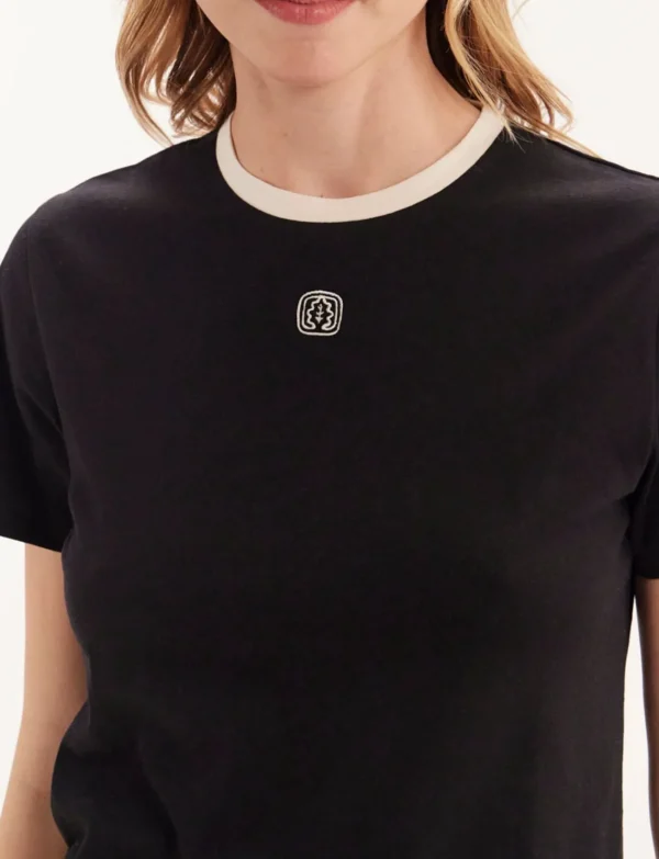 Sale Ines de la Fressange Paris Black Oscar T-shirt