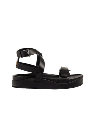 Fashion Ines de la Fressange Paris Black platform sandal