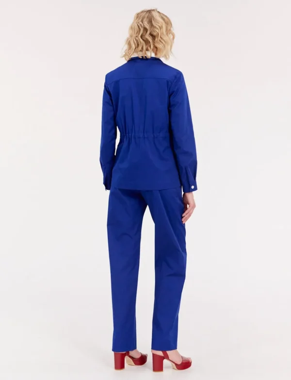 Best Ines de la Fressange Paris Blue Flipper Jacket