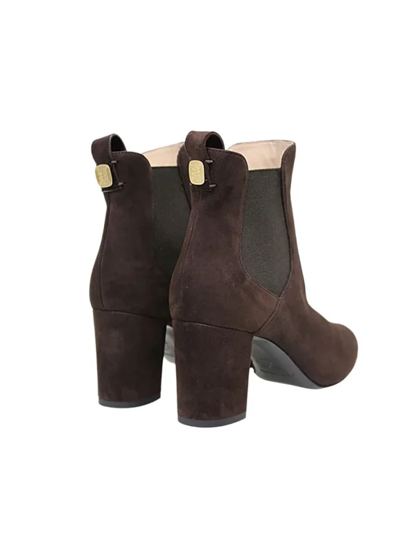 Cheap Ines de la Fressange Paris Brown suede heeled boots