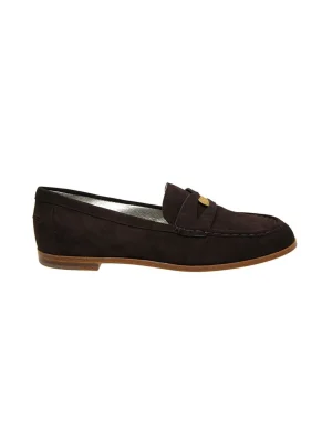 Online Ines de la Fressange Paris Brown suede loafer