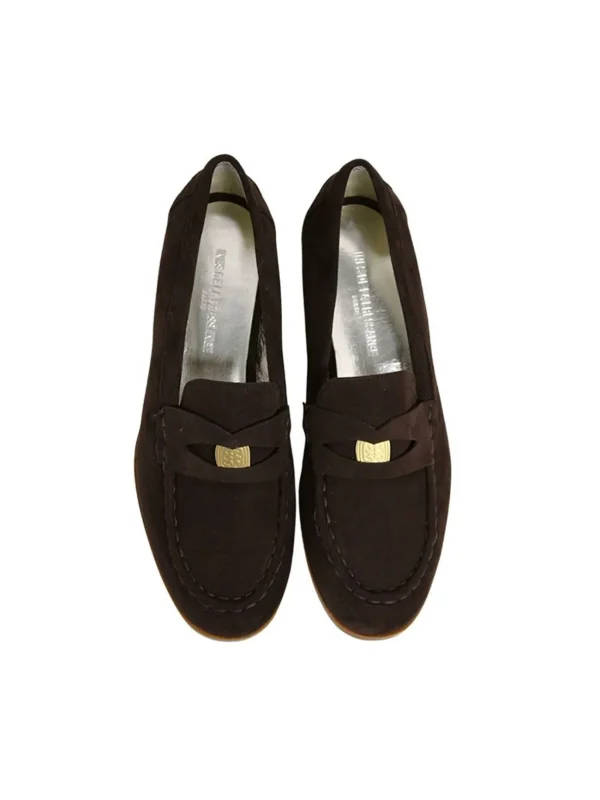 Online Ines de la Fressange Paris Brown suede loafer