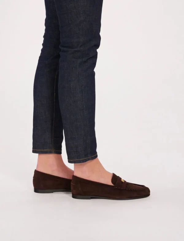 Online Ines de la Fressange Paris Brown suede loafer