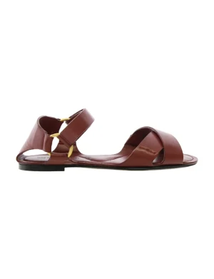 Shop Ines de la Fressange Paris Cardinal red open-toe sandal