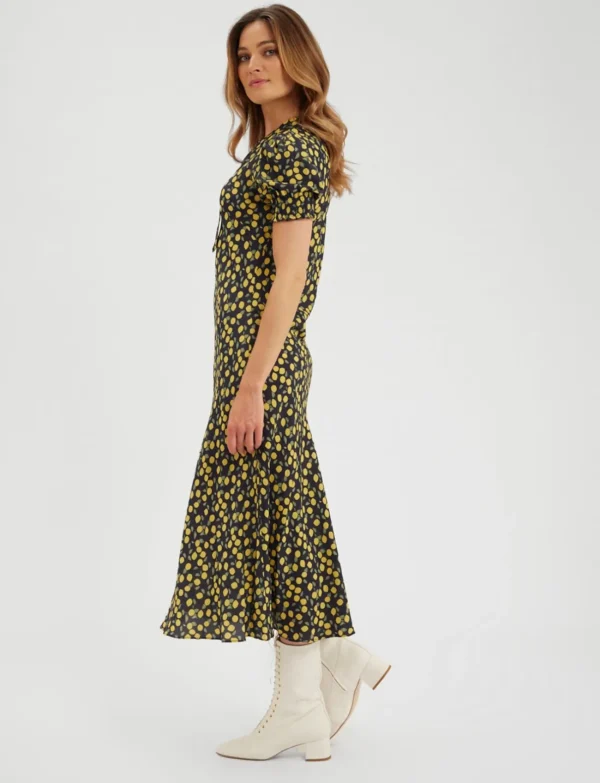 Flash Sale Ines de la Fressange Paris Cerise Lemon-Navy print dress