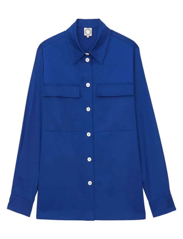 Fashion Ines de la Fressange Paris Chandler blue shirt