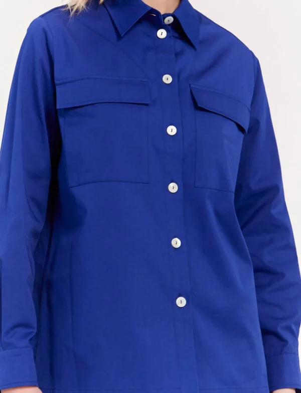 Fashion Ines de la Fressange Paris Chandler blue shirt