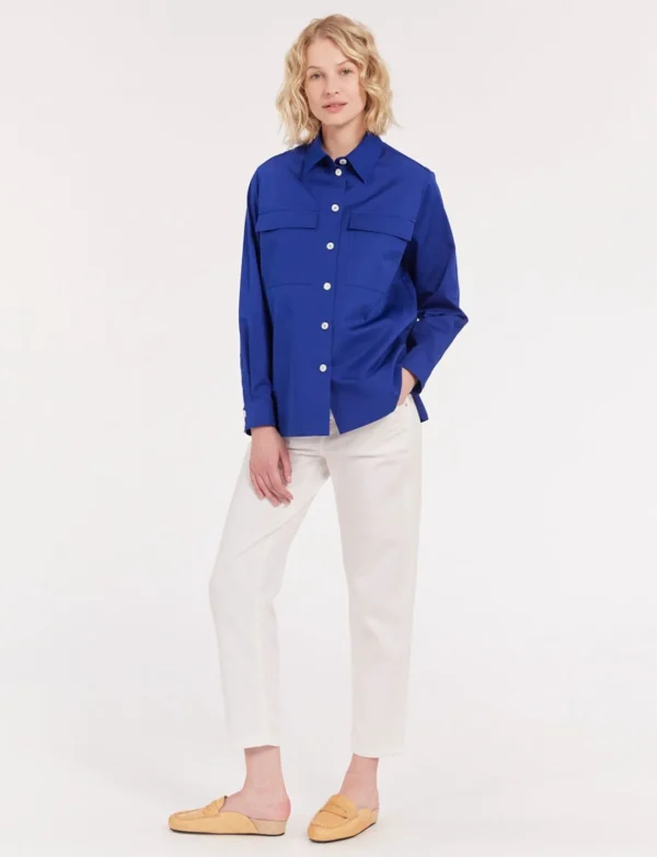 Fashion Ines de la Fressange Paris Chandler blue shirt