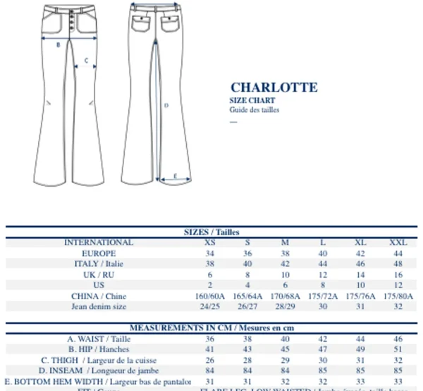 Outlet Ines de la Fressange Paris Charlotte navy blue print pants