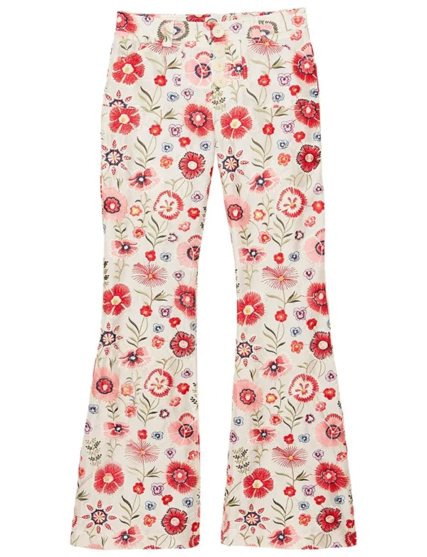 Best Ines de la Fressange Paris Charlotte pants ecru embroidered