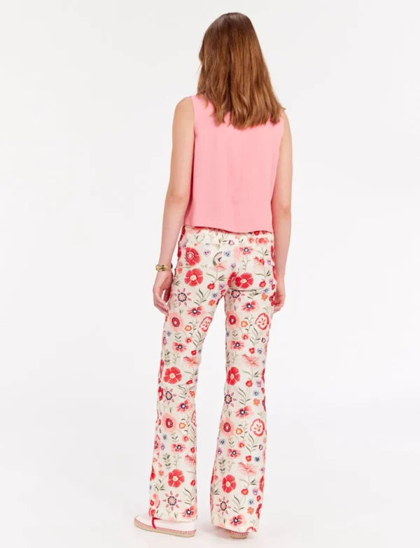 Best Ines de la Fressange Paris Charlotte pants ecru embroidered