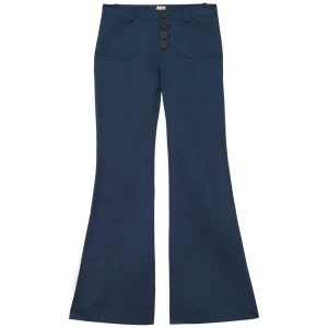 Shop Ines de la Fressange Paris Charlotte pants in navy blue cotton