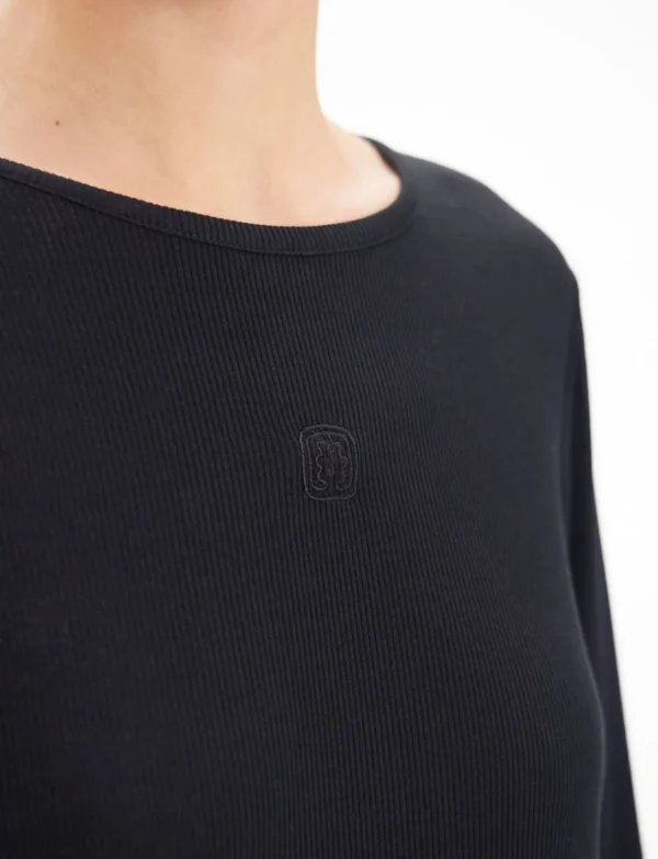 Outlet Ines de la Fressange Paris Cindy long-sleeve tee, black