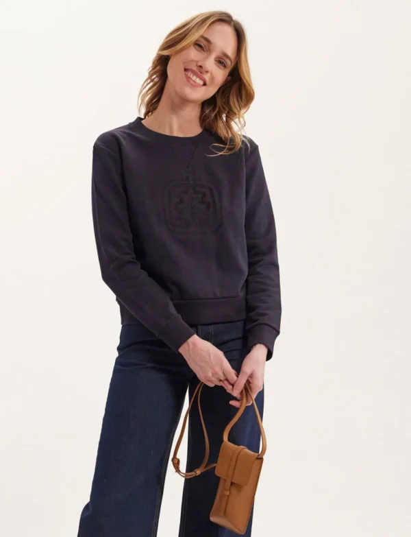 Clearance Ines de la Fressange Paris Clémence navy blue sweater