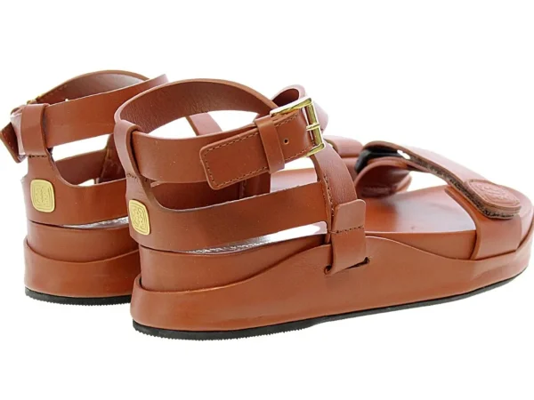 Fashion Ines de la Fressange Paris Cognac platform sandal