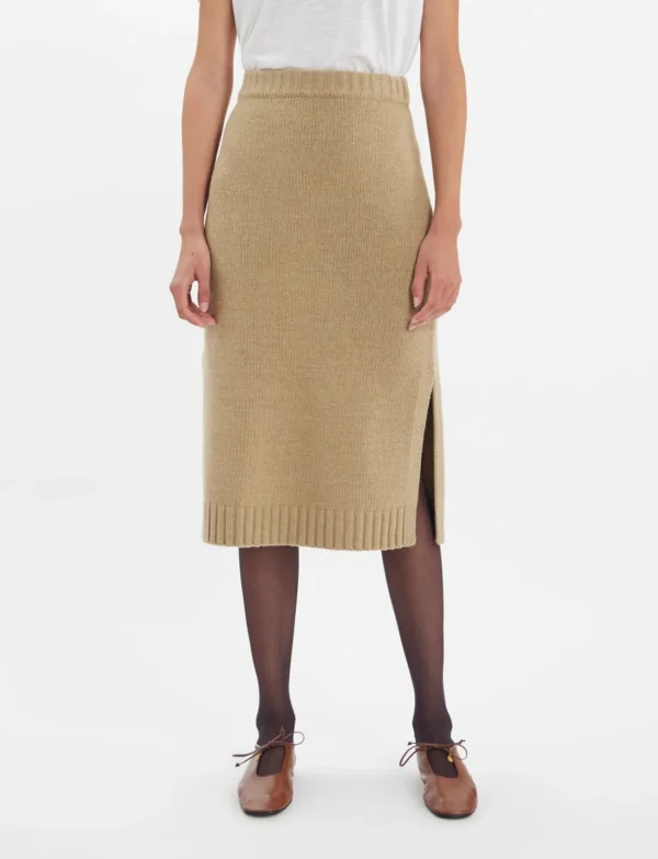 Cheap Ines de la Fressange Paris Damia skirt responsible wool camel