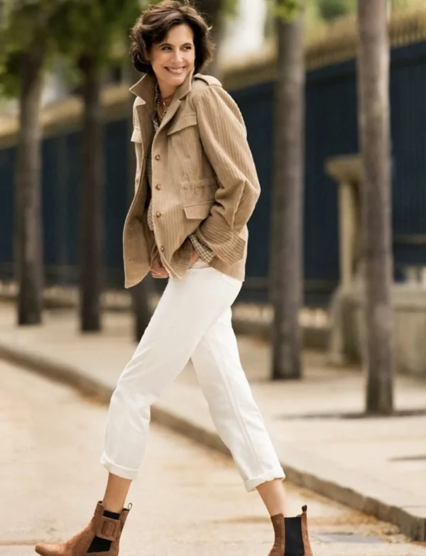 Fashion Ines de la Fressange Paris Denim Bamboo white