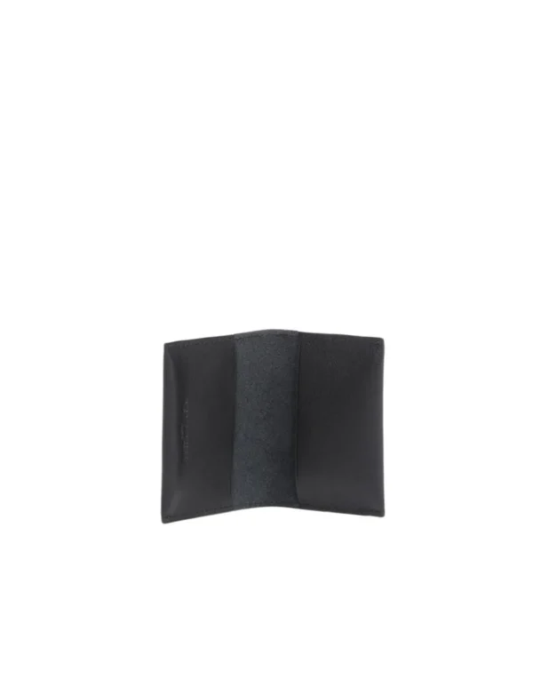 Fashion Ines de la Fressange Paris Double card holder Le Parisien black leather