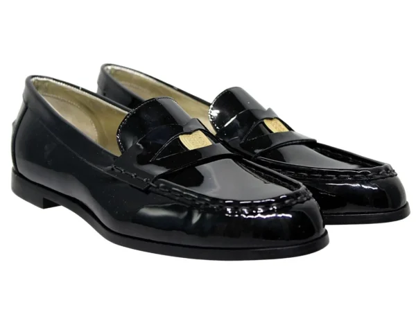 Outlet Ines de la Fressange Paris Elvire loafer in black patent leather