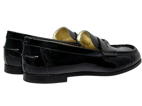 Outlet Ines de la Fressange Paris Elvire loafer in black patent leather