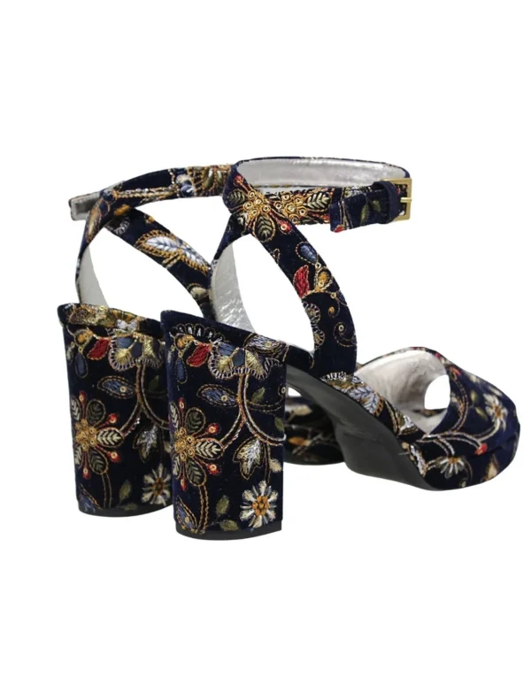 New Ines de la Fressange Paris Embroidered platform sandals