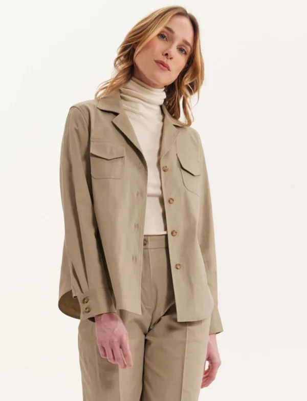 Discount Ines de la Fressange Paris Evana beige shirt